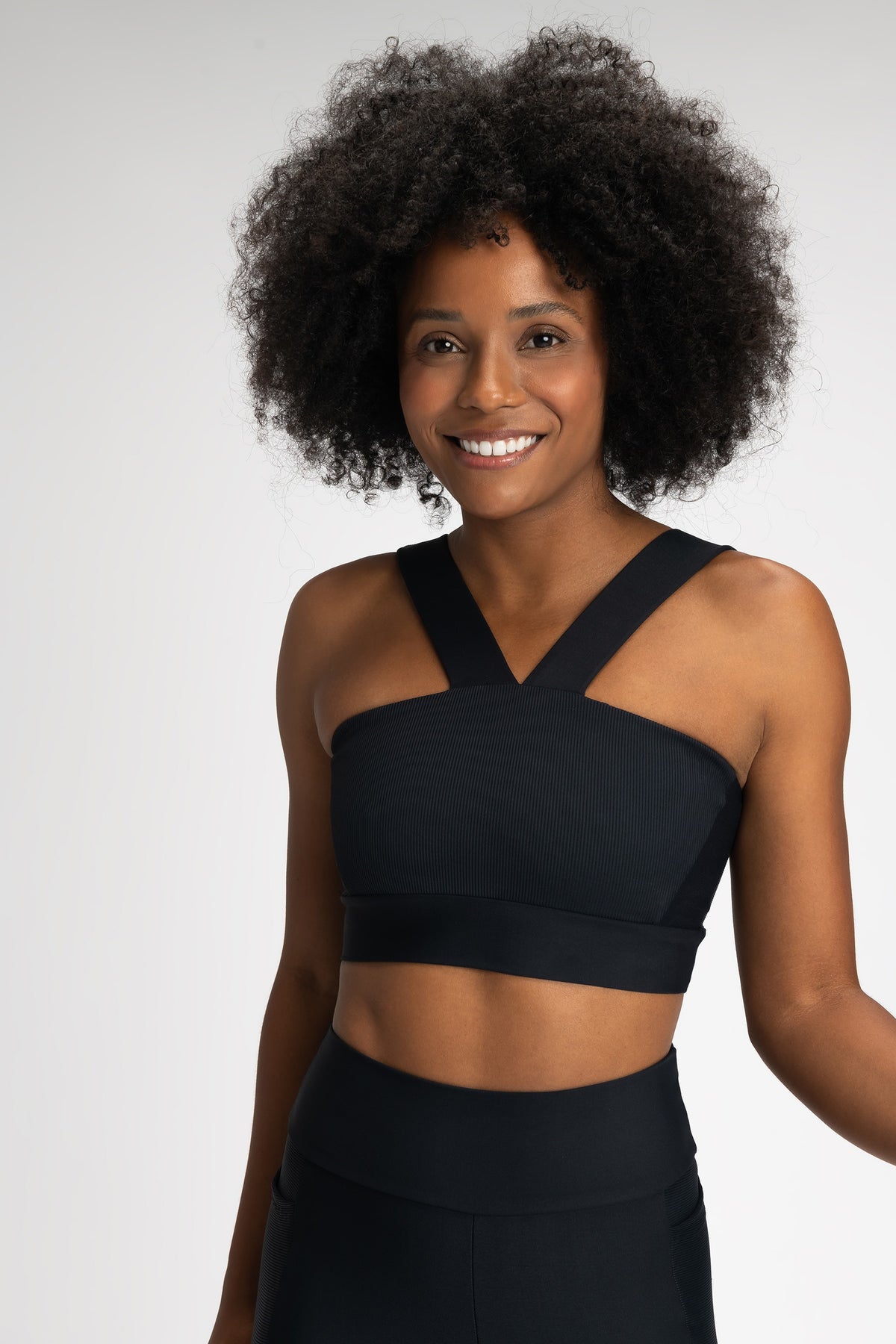 Rib Block Sports Bra